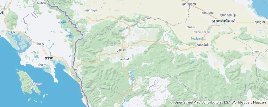 Veal Veng District 지도