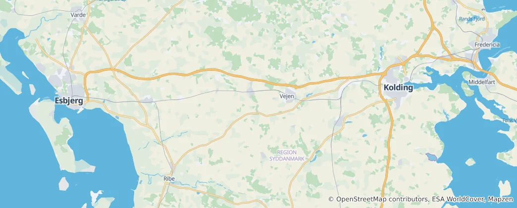 Mappa di comune di Vejen