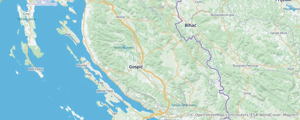 Mapa De Velebit