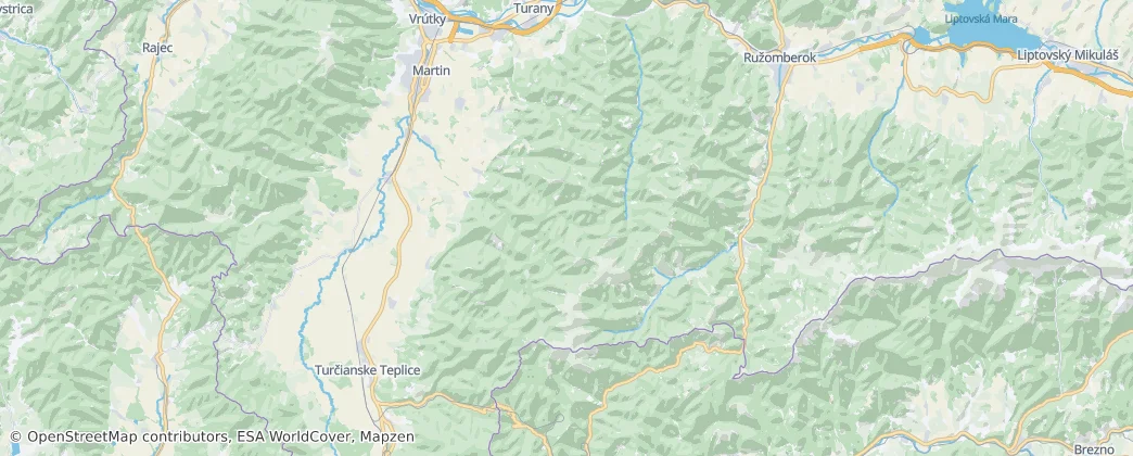 Park Narodowy Wielka Fatra — Mapa