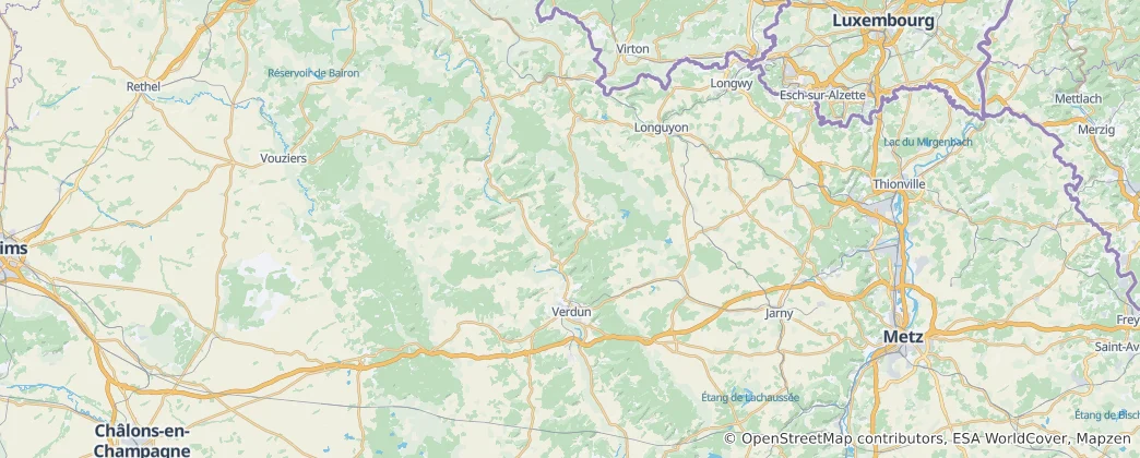 Karte von Verdun