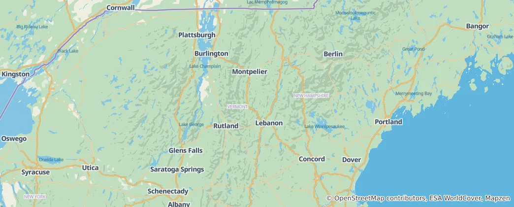 Mapa Vermont