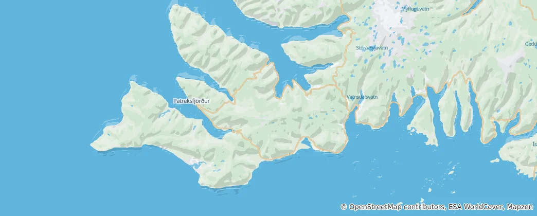 Mapa Vesturbyggð