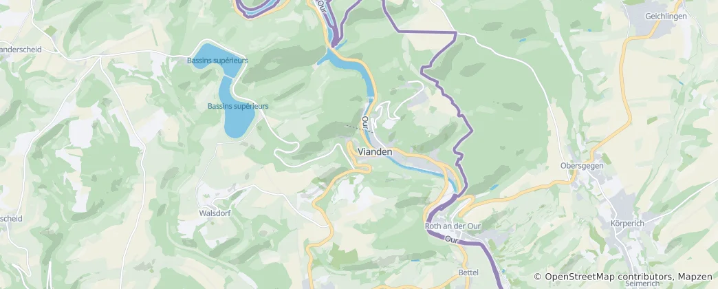 Карта Вианден