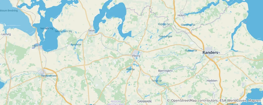 Mappa di Comune di Viborg