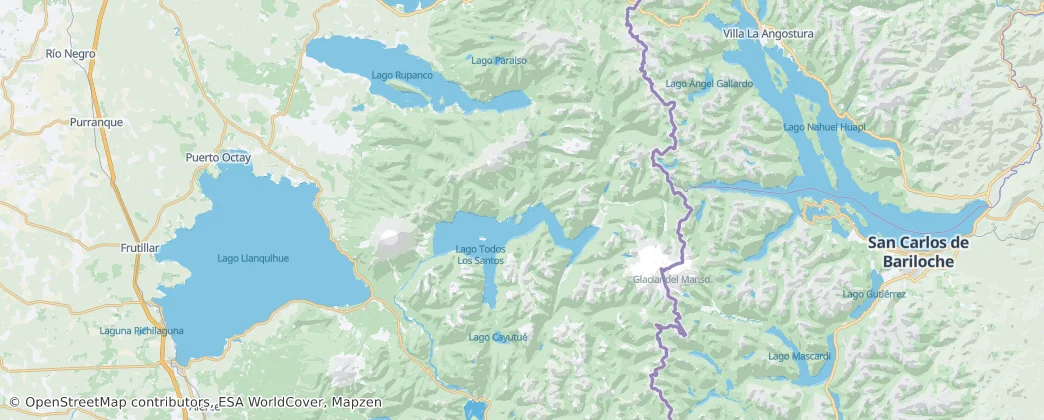 Vicente Pérez Rosales National Park — Mapa