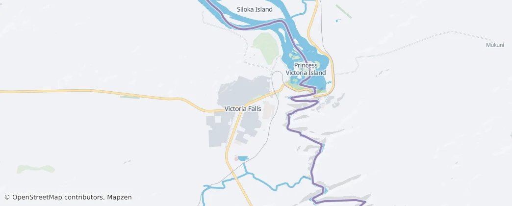Victoria Falls — Map