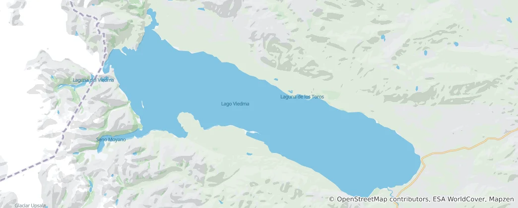 Mappa di Viedma Lake