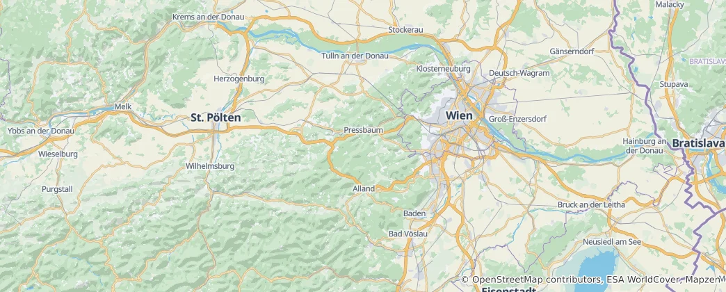 Térkép: Vienna Woods