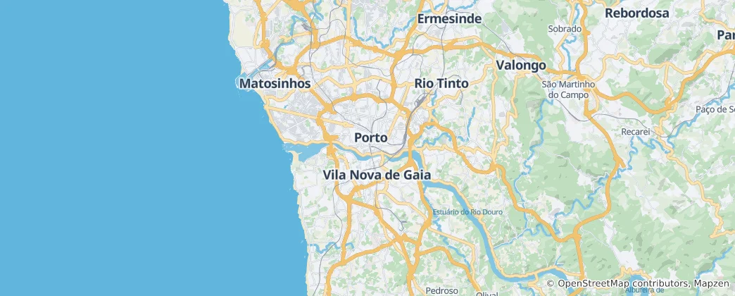 Map of Vila Nova de Gaia