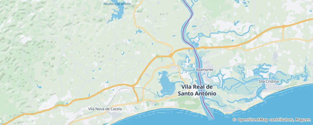 Mapa Vila Real de Santo António