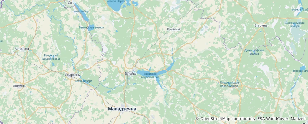 Mapa Vilejský rajón