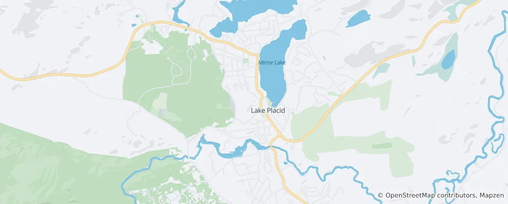 Mapa Village of Lake Placid