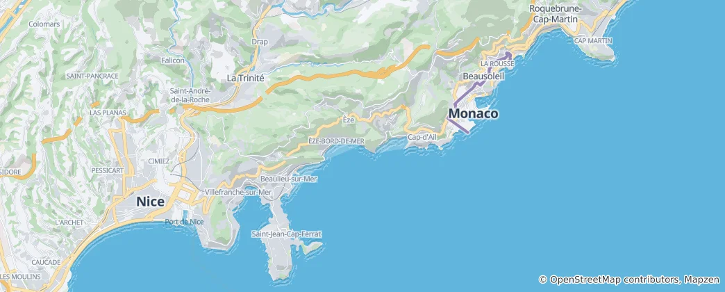 Map of Villefranche-sur-Mer