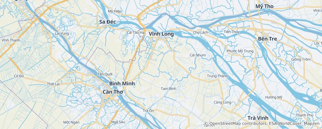 Map of Vĩnh Long