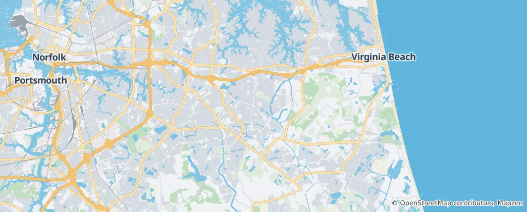 Mapa Virginia Beach