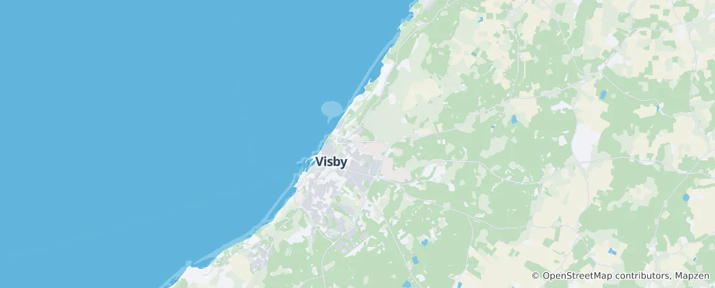 Mapa de Distrito da Catedral de Visby
