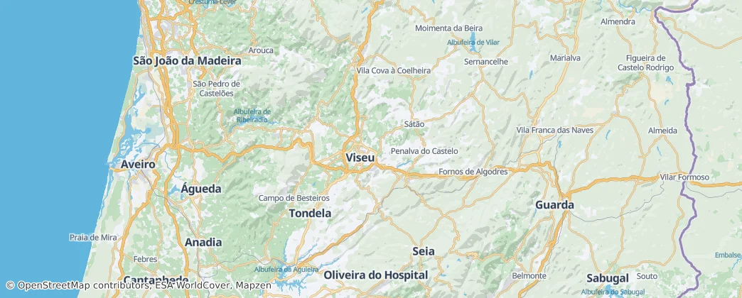 Podregion Viseu Dão Lafões — mapa