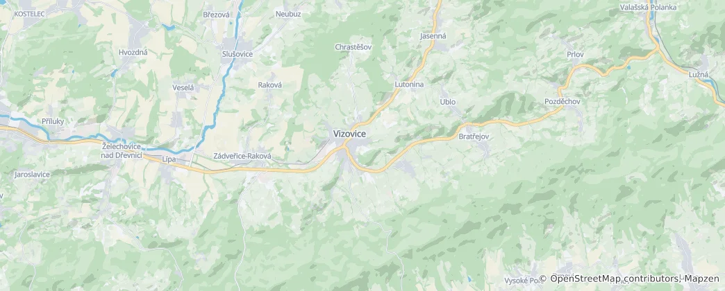 Map of Vizovice