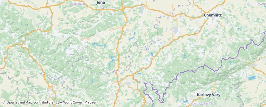 Vogtland — Carte