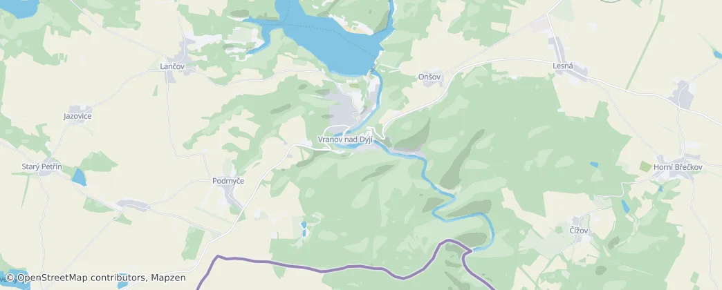 Vranov nad Dyjí — Map