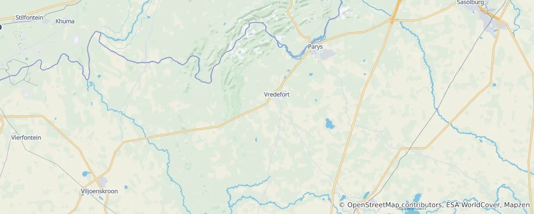 Mappa di Vredefort crater dome