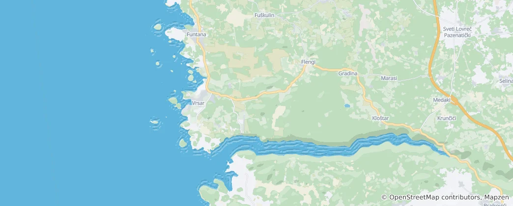 Mapa De Vrsar