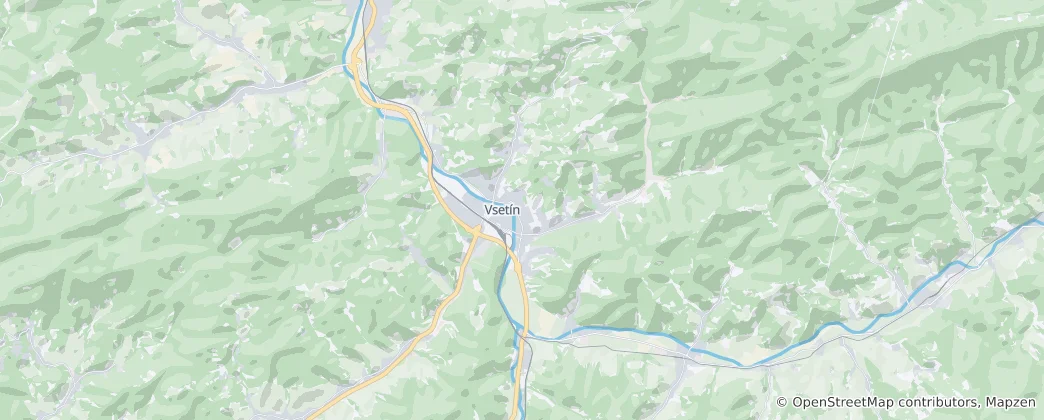 Map of Vsetín
