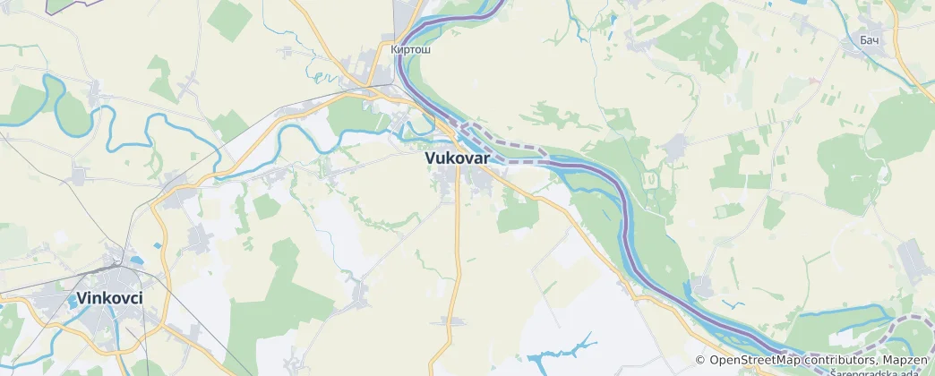 Map of Vukovar