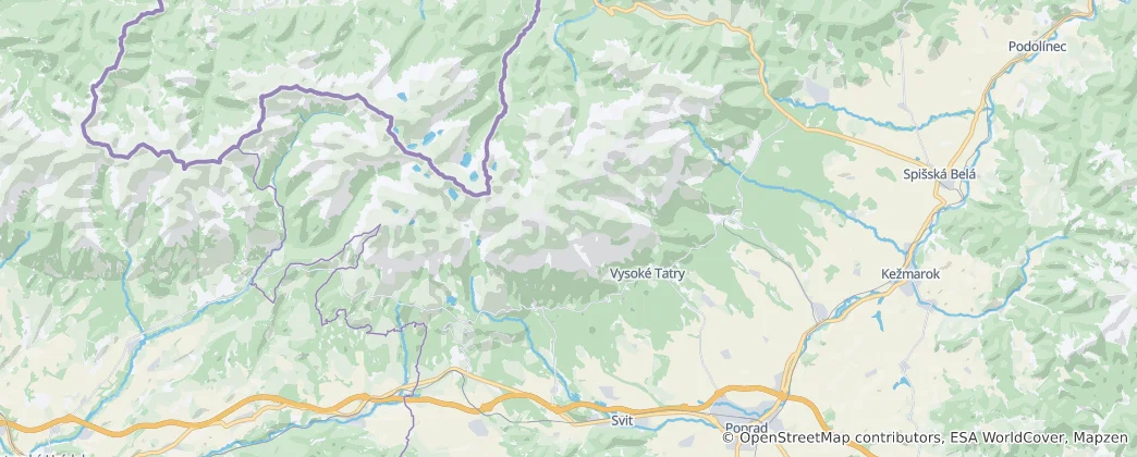 Mappa di Alte Tatra
