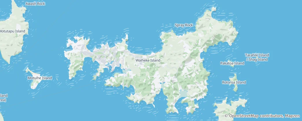Map of Waiheke Island