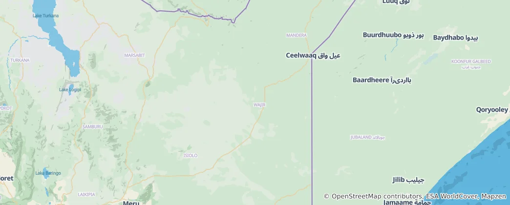 Map of Wajir County