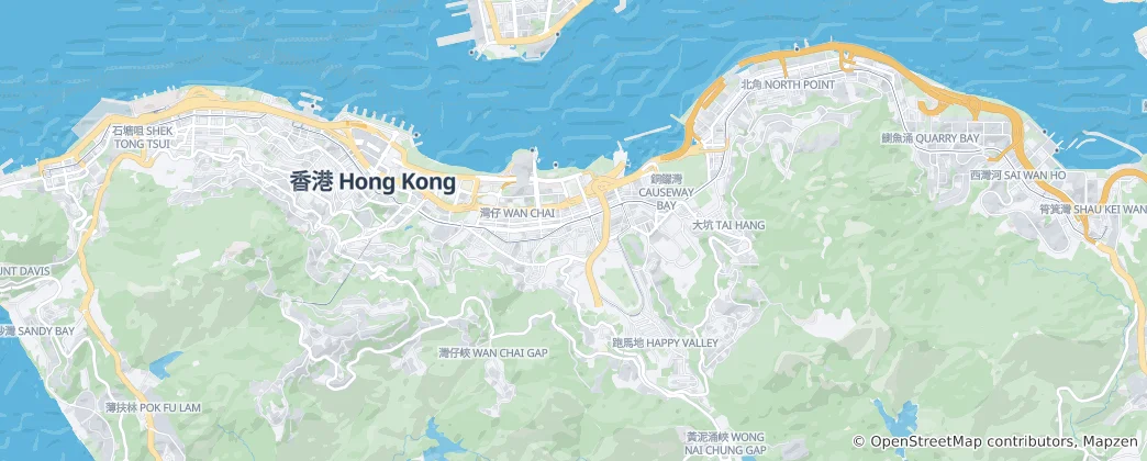 Mappa di Distretto di Wan Chai