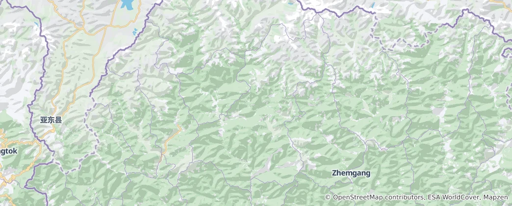 Map of Wangdue Phodrang District