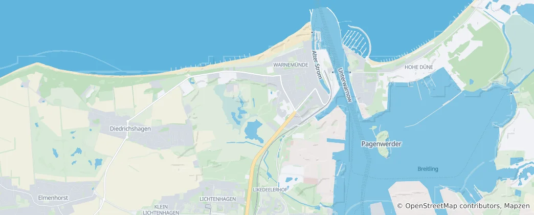 Térkép: Warnemünde