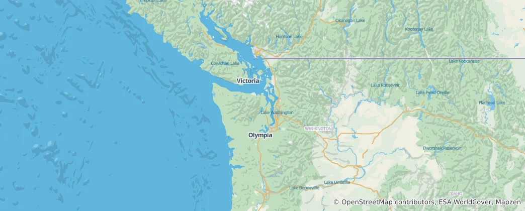 Mapa Washington