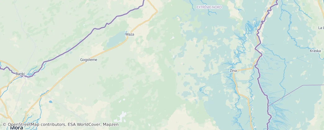 Waza National Park — Map