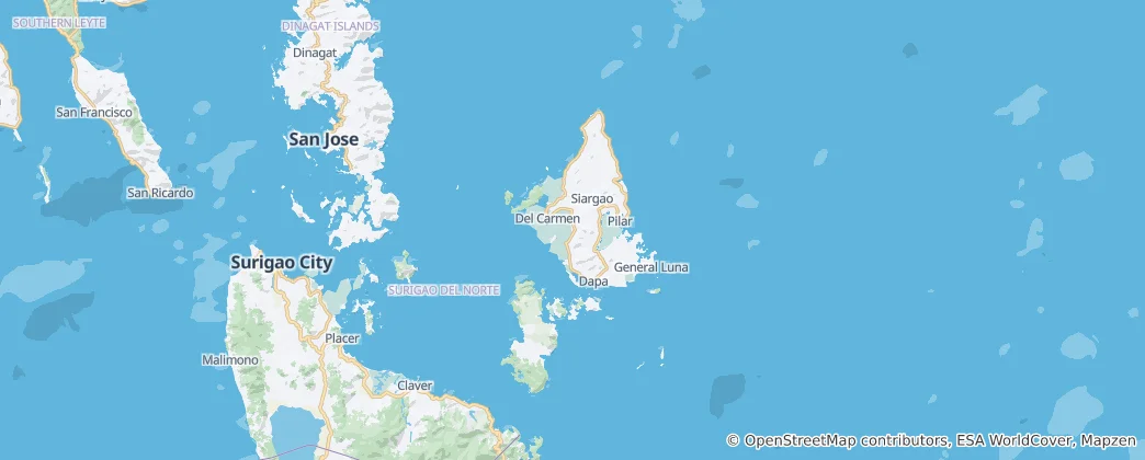 Mappa di Siargao Island Protected Landscape and Seascape