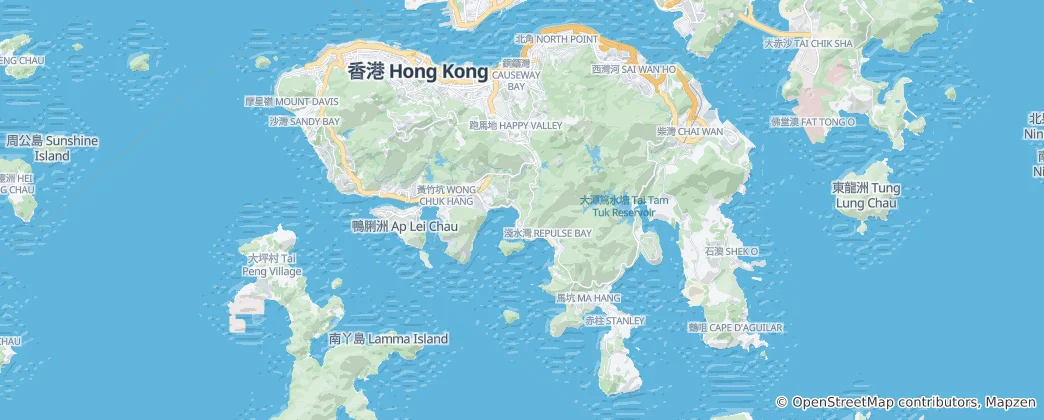 Mappa di Hong Kong Island