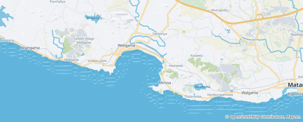 Карта Weligama
