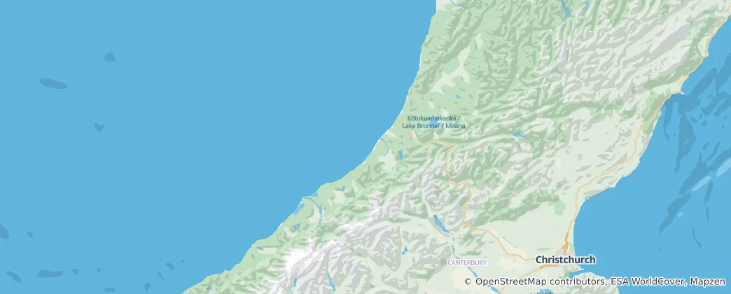 Térkép: West Coast régió