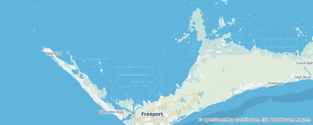 Mapa West Grand Bahama