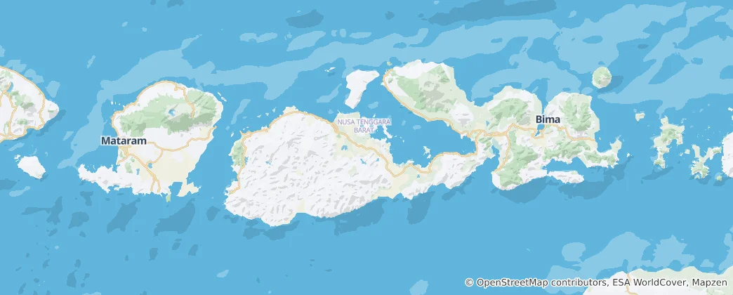 Mapa Západní Nusa Tenggara