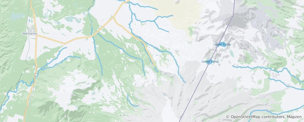 Mapa Vesnice Whakapapa