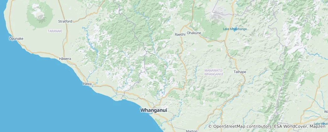 Mapa Whanganui District
