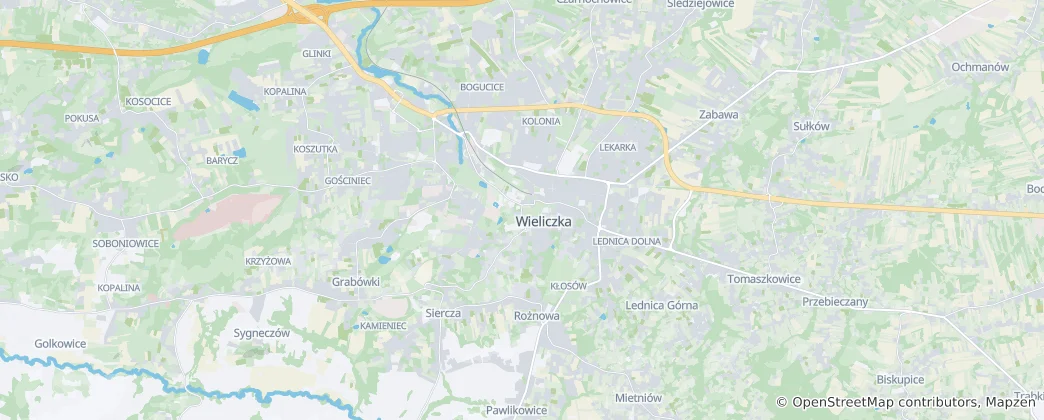 Map of Wieliczka
