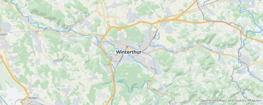 Mappa di Winterthur
