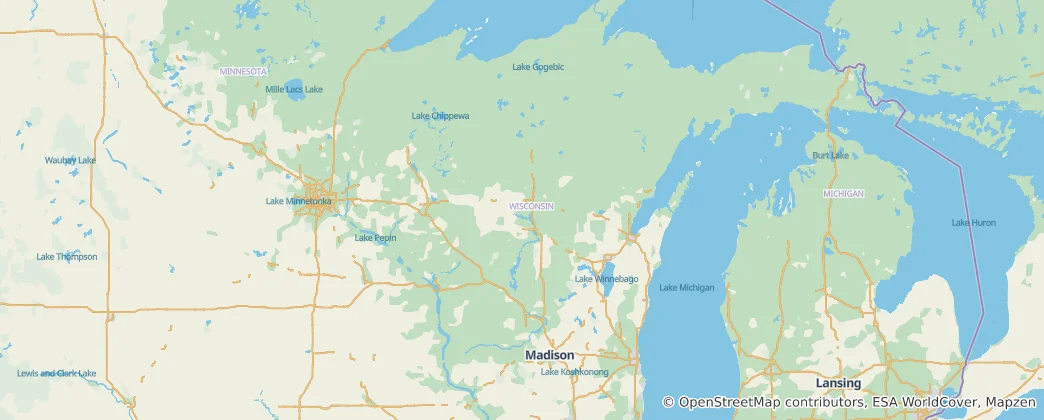 Mapa Wisconsin
