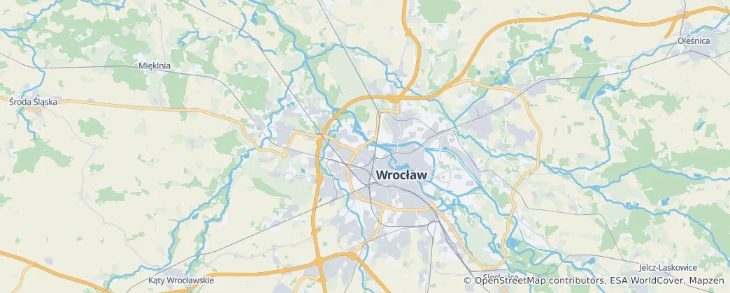 Map of Wroclaw