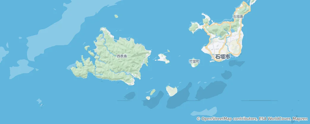 Map of Iriomote-Ishigaki National Park